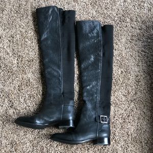 Tory Burch Knee High Boots Size 7.5. Black.